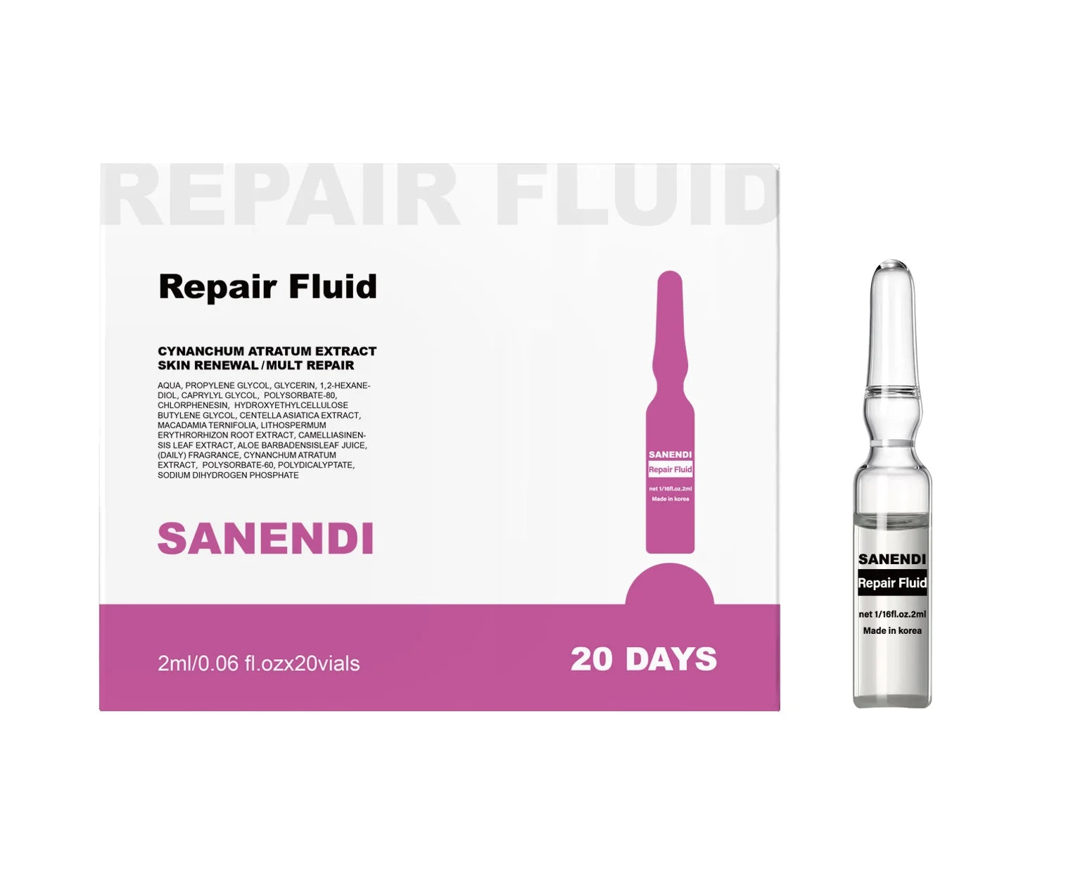 SANENDI Hyaluronic Acid Peptide Ampoule Serum | Dermapen 5/20PCS Facial Ampoule Serum Peaceful Pleasures Health and Wellness Repair Fluid 5PCS