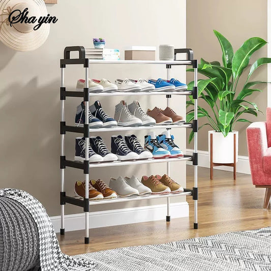 7-Story Aluminum Alloy Shoe Rack Multi-Layer Assembly Dust-Proof Storage for Dormitory Entrance Organizer shoemaker organizer Peaceful Pleasures Health and Wellness