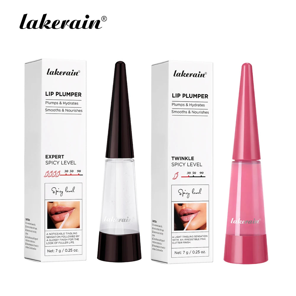 Lakerain Lip Plumper Deep Hydration Long-Lasting Nourishment High-Shine Gloss Shining Voluminous Finish Lip Moisturizing Liquid Peaceful Pleasures Health and Wellness Set 2