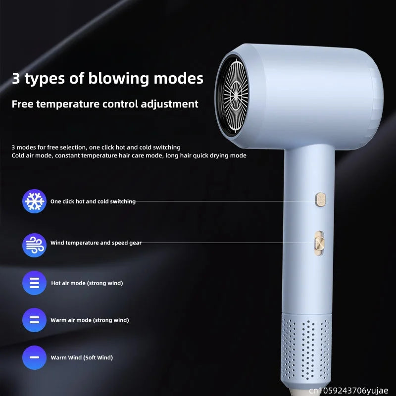 New Hammer Hair Dryer with High Airflow of 59 Seconds, Blue Light Ion Thermostatic Hair Care, Home Hair Salon Hairdryer Peaceful Pleasures Health and Wellness