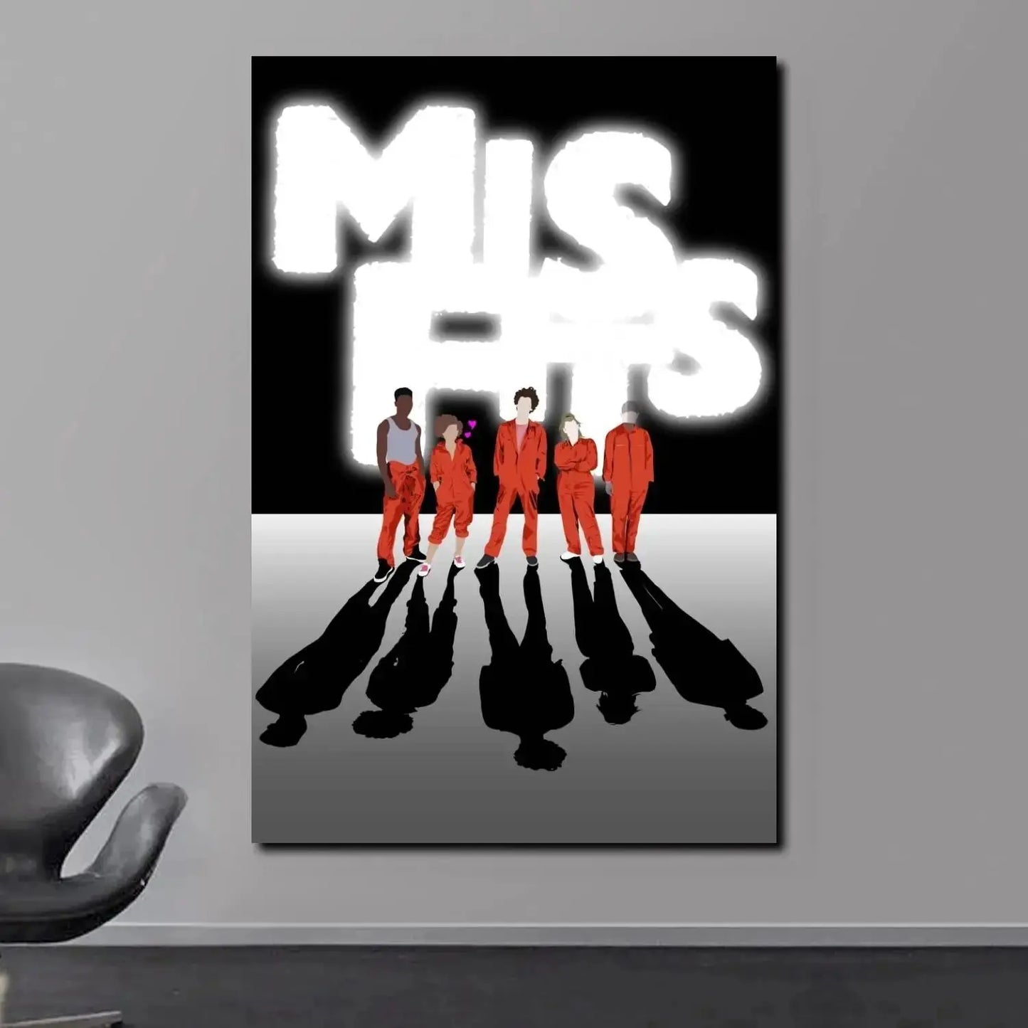 Misfits Hot Poster Horror Punk Rock Music Canvas Painting Wall Art Picture Retro Posters Prints for Bedroom Bar Club Home Decor Peaceful Pleasures Health and Wellness