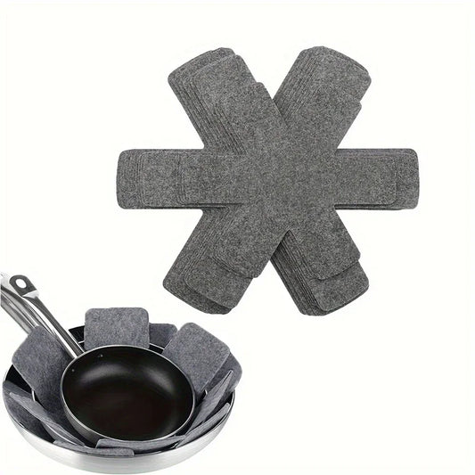 3Pcs Pot Pan Felt Protectors Divider Pads Heat Resistant Prevent Scratching Separate Mat Surfaces For Cookware Kitchen Tool Peaceful Pleasures Health and Wellness