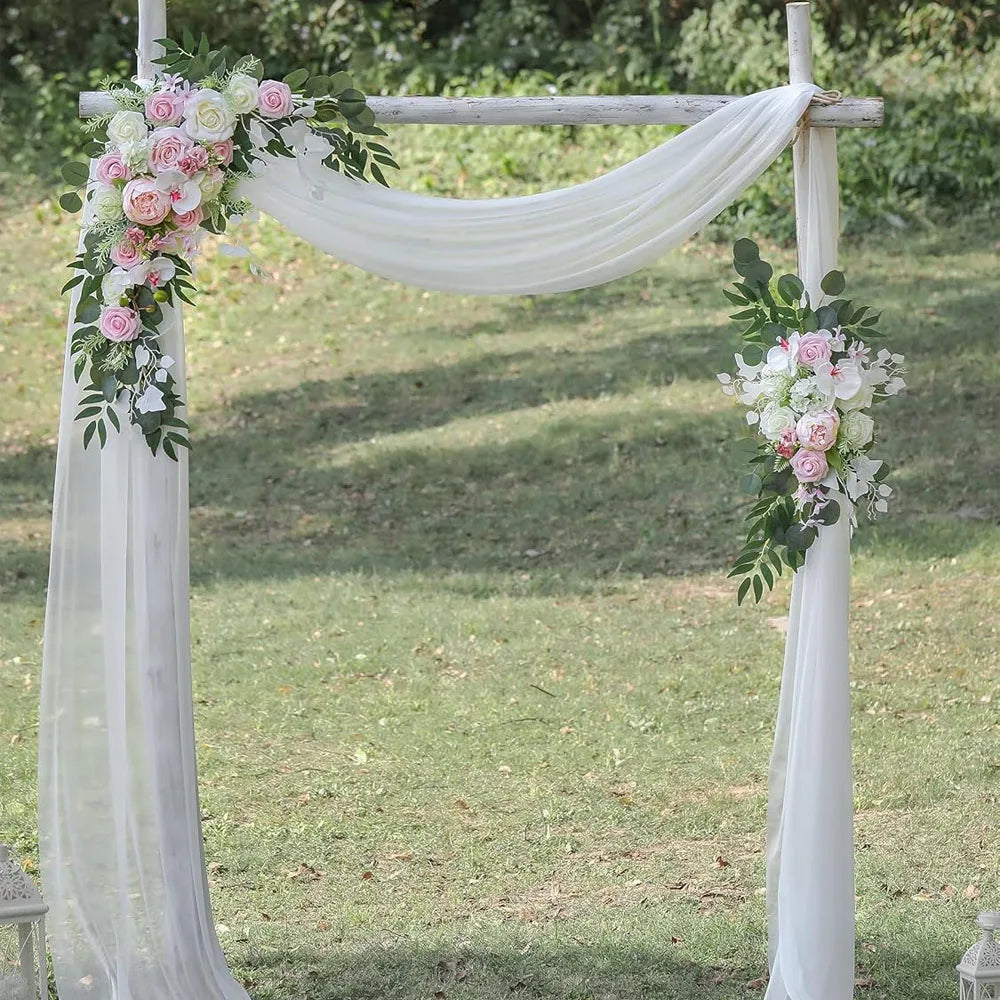 Artificial Silk Rose Garland – Fake Hanging Flowers Wedding Decor