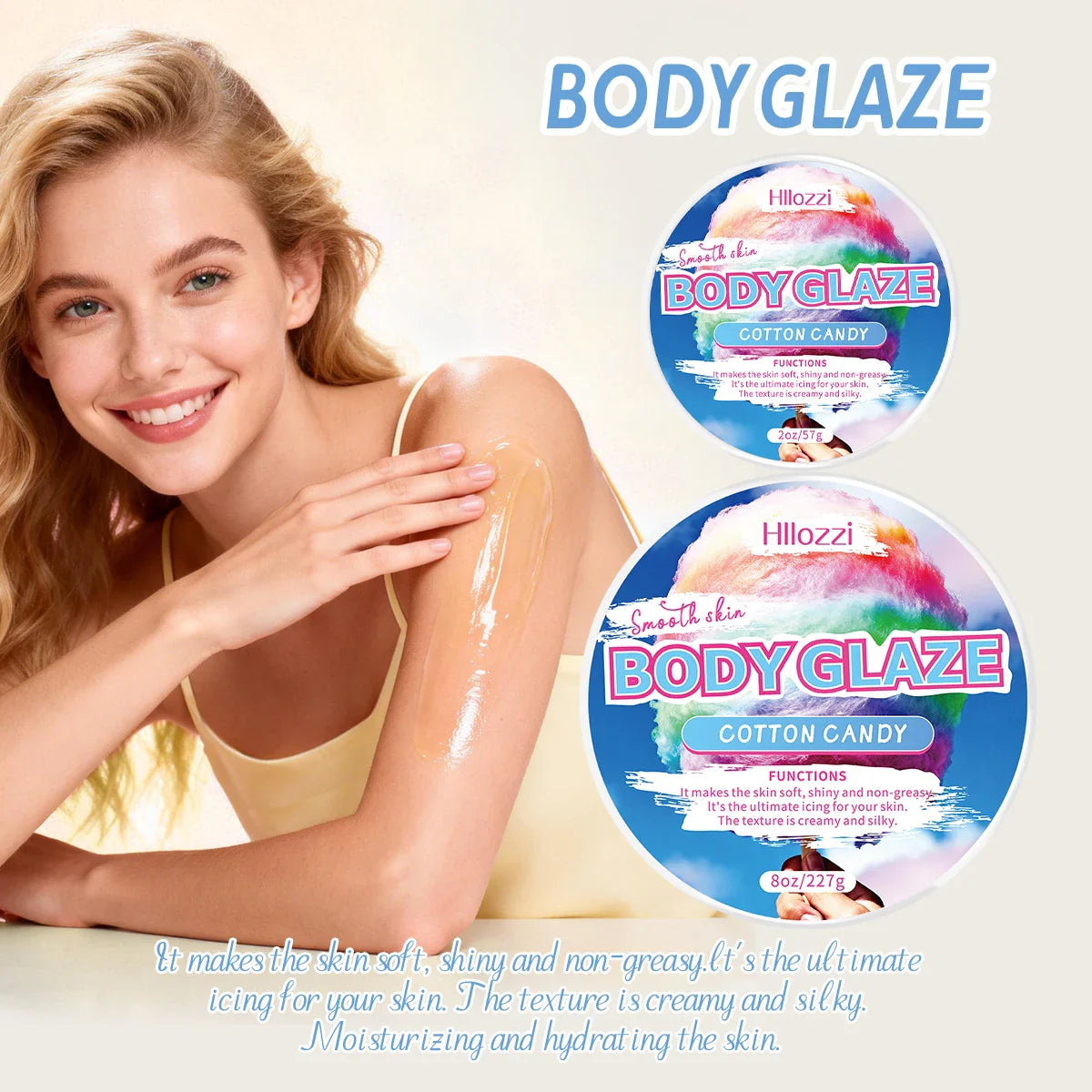 Marshmallow Body Glaze Cream – Moisturizing & Brightening 8oz