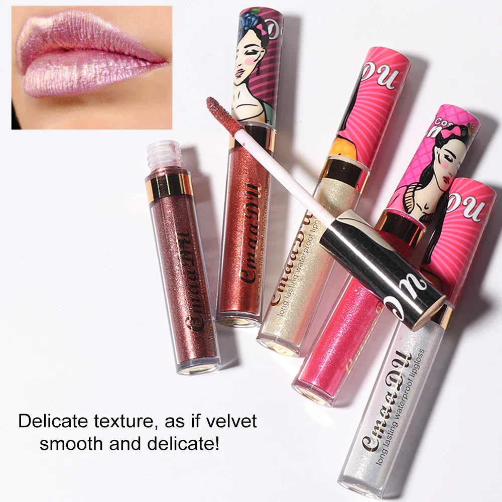 Cmaadu Metallic Shimmer Lip Gloss – Glitter & Long-Lasting Y2K