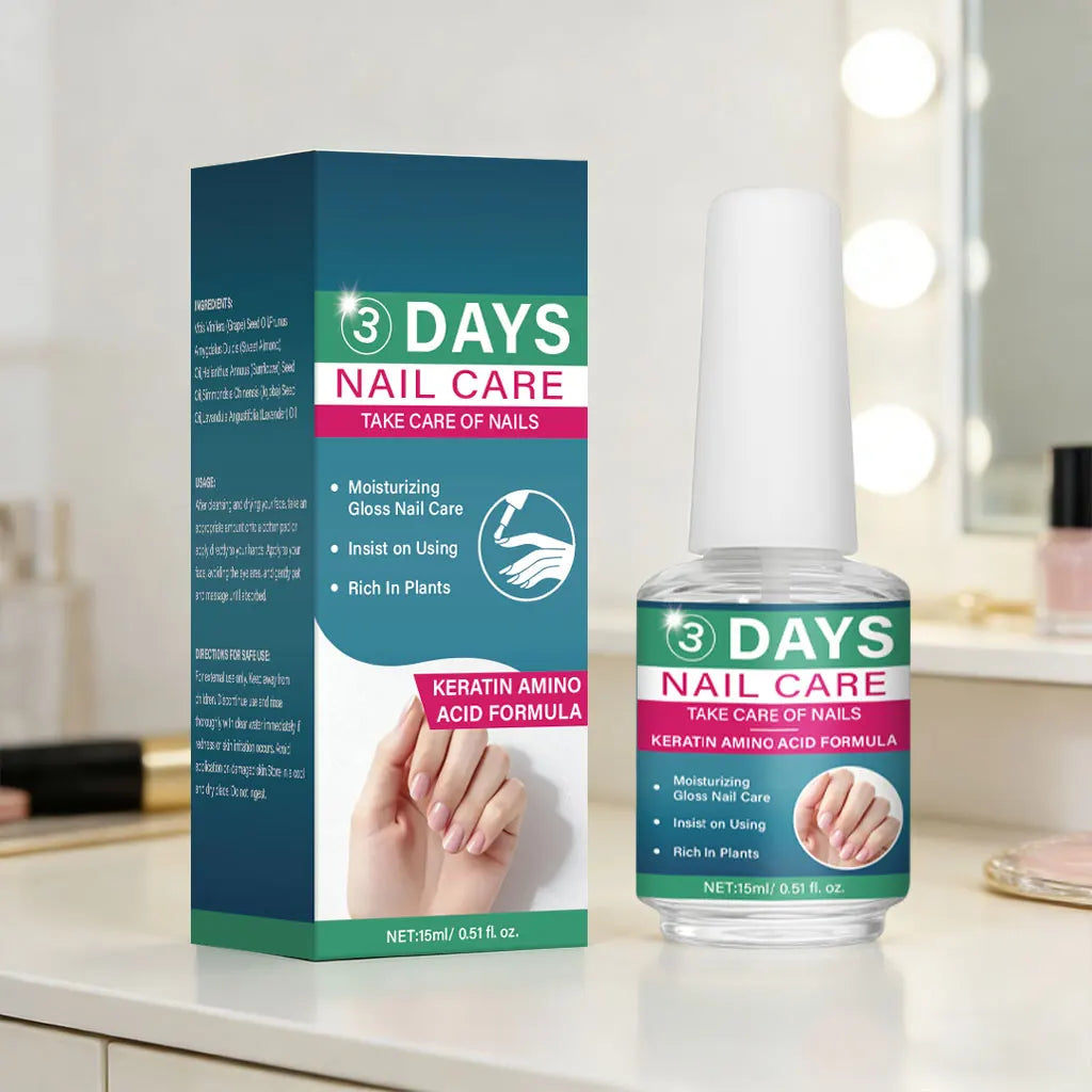 3 Days Nail Care Oil Keratin Amino Acid Formula Fast Dry 90s Salon Shine No Chip Deep Moisture Nail Strengthener,15ml Peaceful Pleasures Health and Wellness