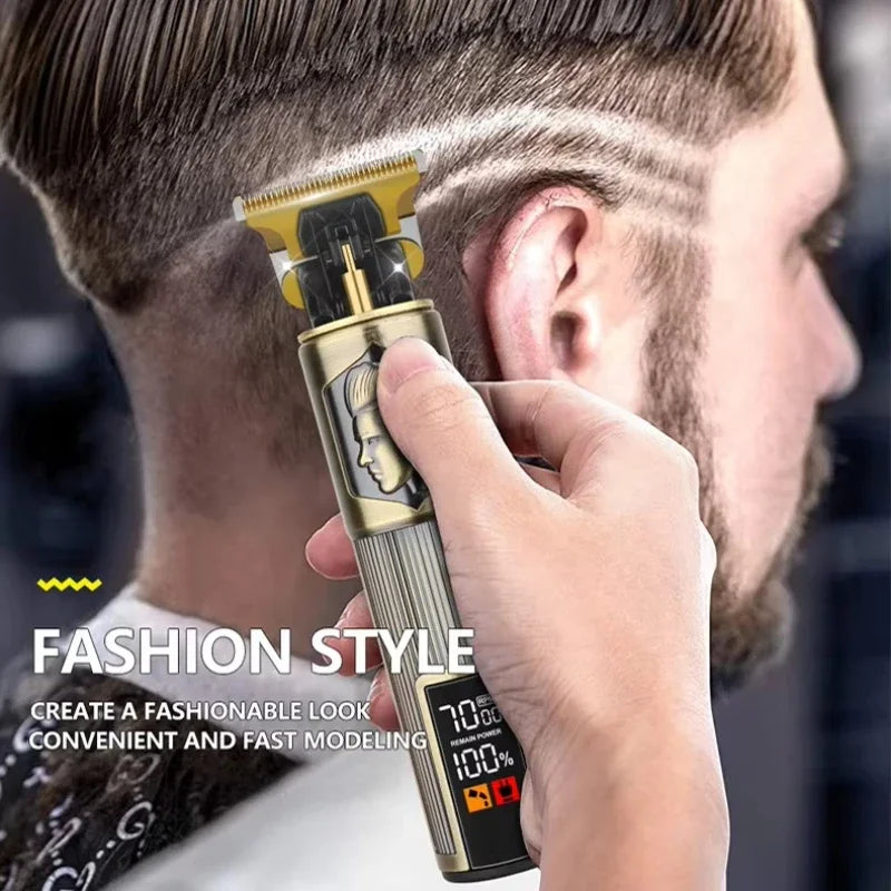 Professional Carving Hair Clipper For Men T9 Electric Hair Cutting Machine Barber Rechargeable Provide Comfortable Shave Clipper Peaceful Pleasures Health and Wellness