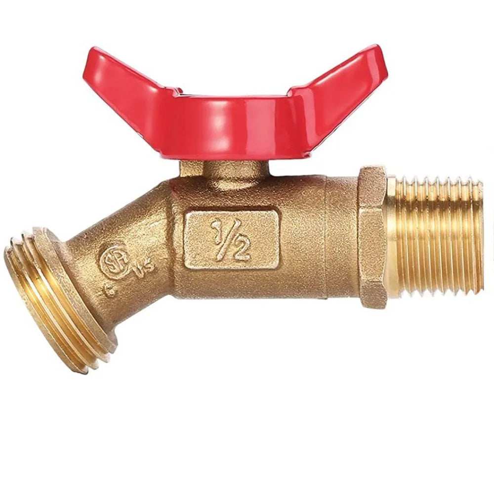 Brass Quarter Turn Ball Valve Rain Barrel Spigot & Bulkhead Fitting