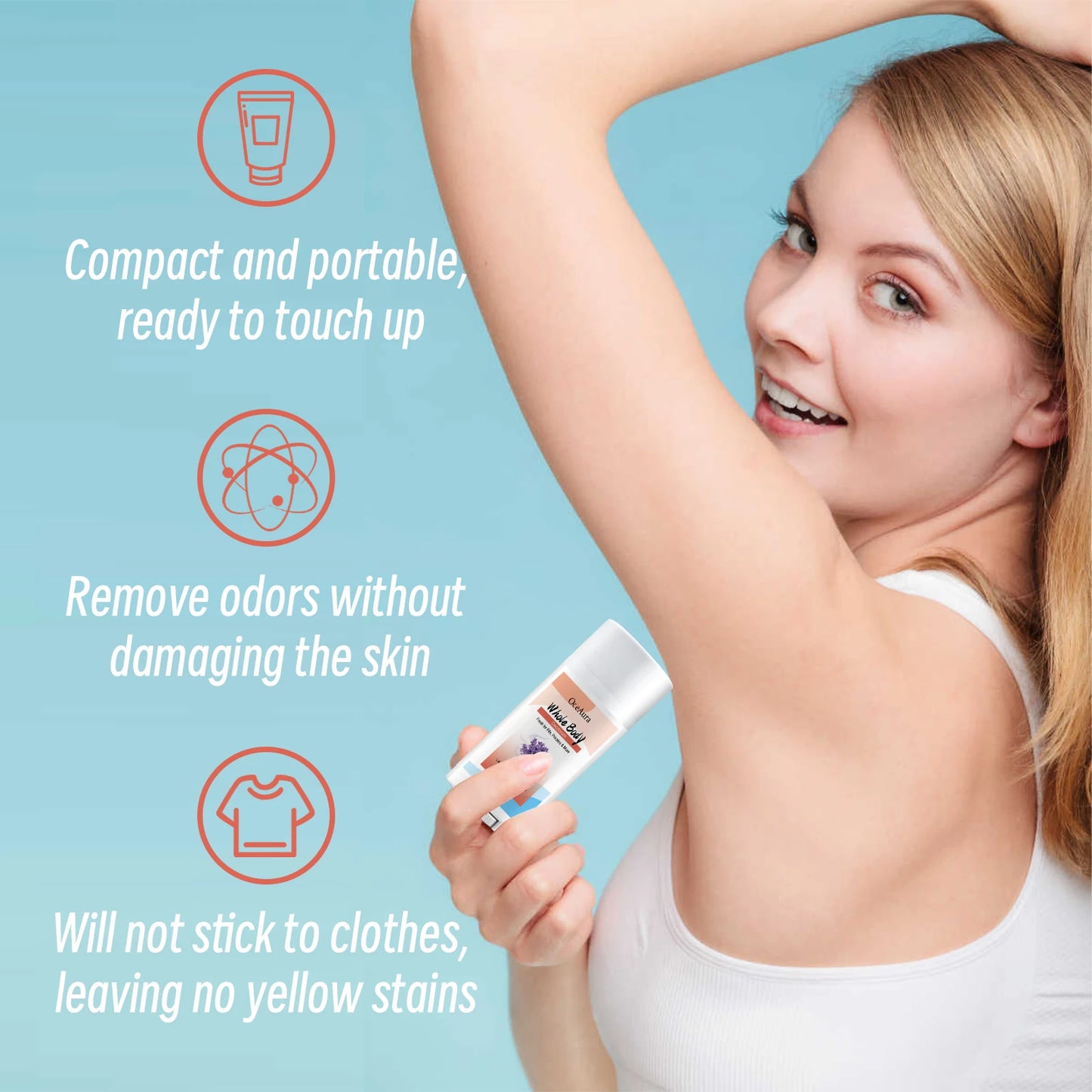 Floral Body Deodorant Stick 73g – Alcohol-Free & Moisturizing