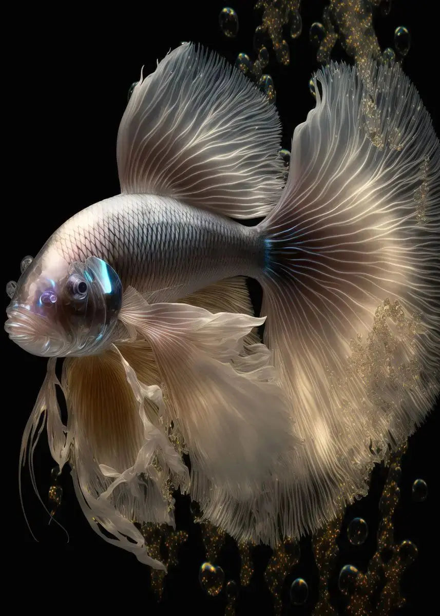 Tropical Fish Canvas Wall Art | Betta Goldfish Rainbow Fish Print