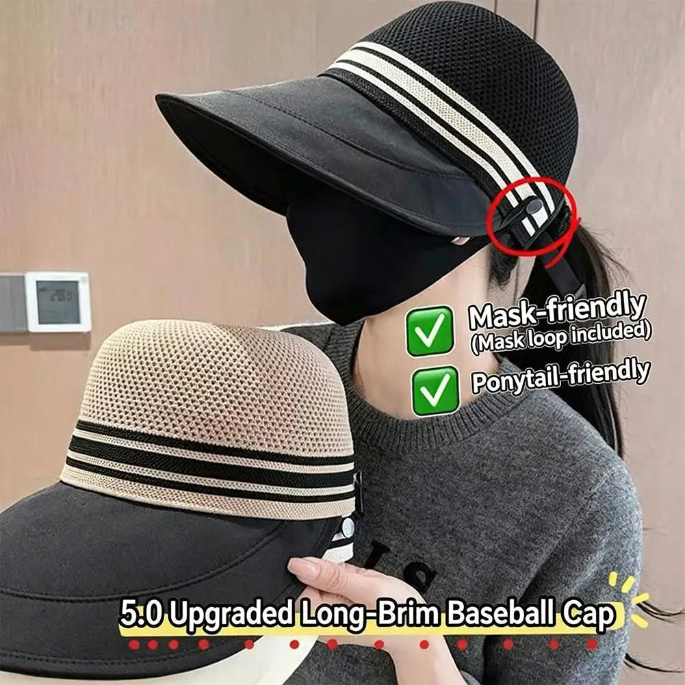Women's Wide Brim Sun Hat – Breathable UV Outdoor Cap