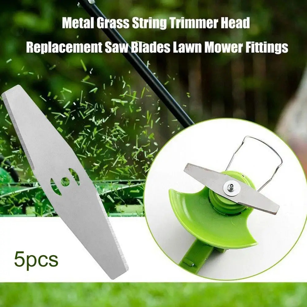 5-Pack Metal String Trimmer Heads – Alloy Steel Grass Cutter