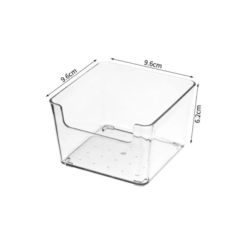 Simple Chic Acrylic Note Holder Transparent Waterproof Clear Note Box Card Paper Efficient Desk Organizer Desktop Peaceful Pleasures Health and Wellness