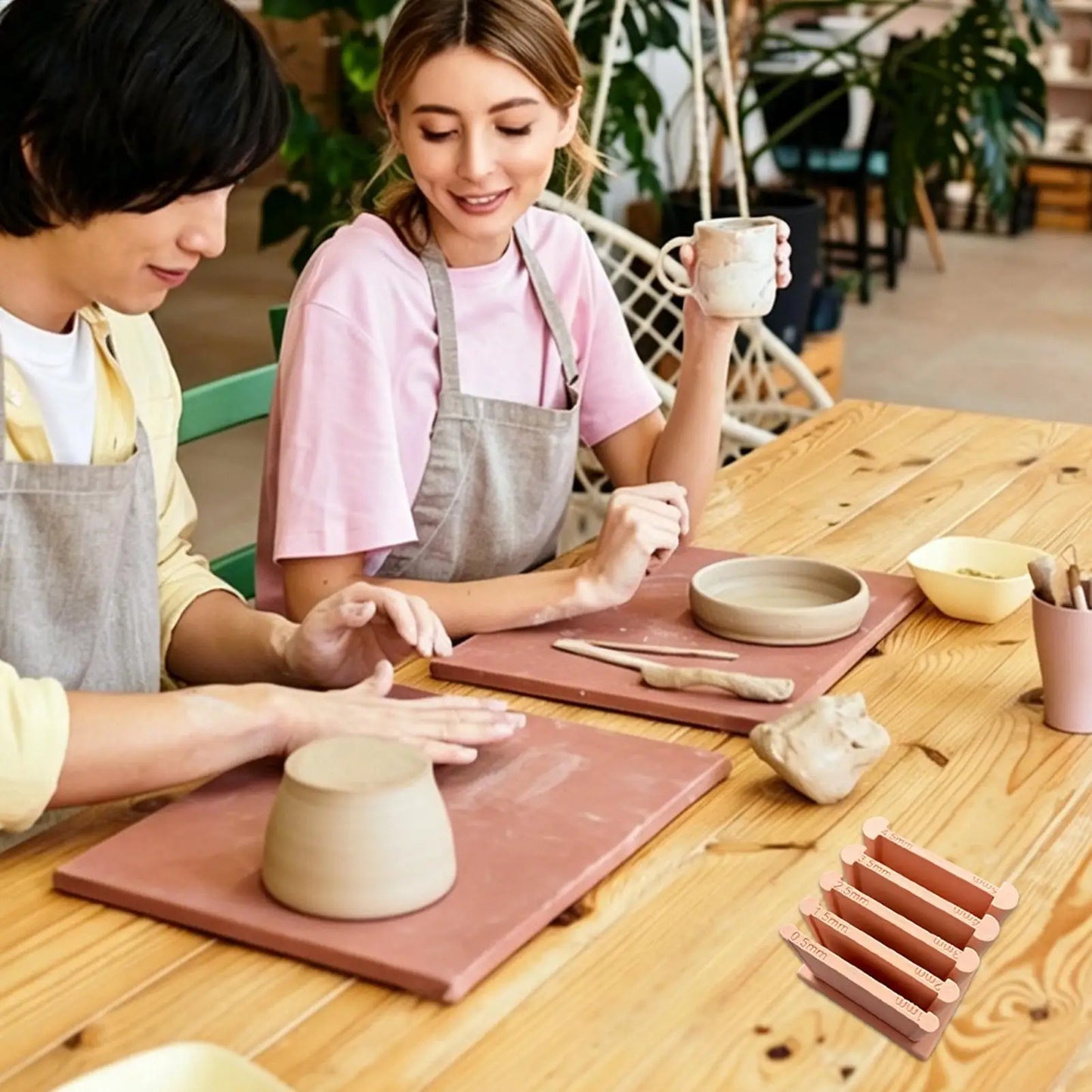 Clay Rolling Tool Kit with Thickness Guide | Jewelry & Pottery