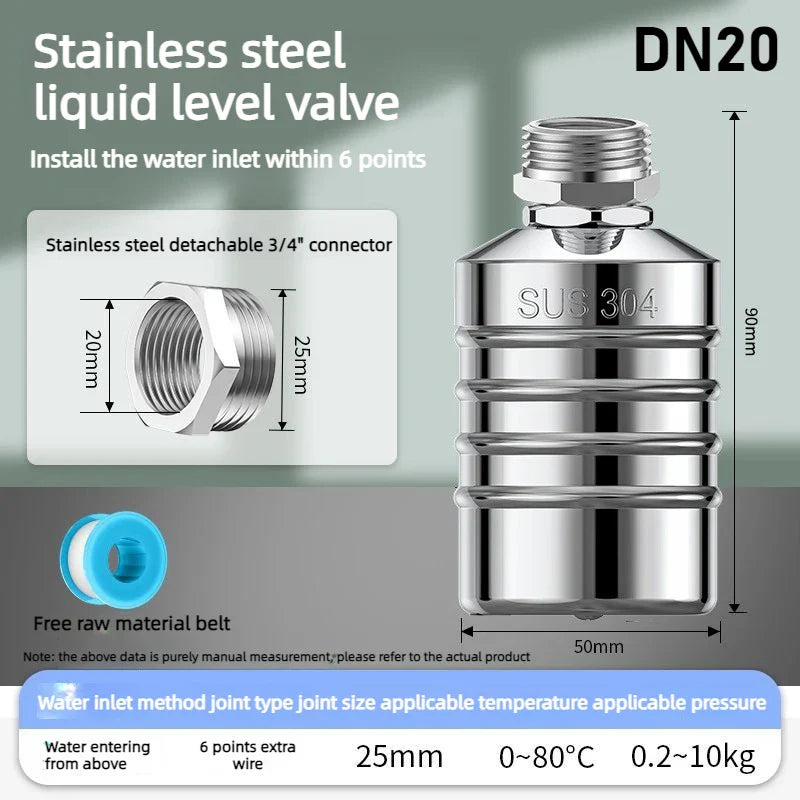 304 Stainless Steel Float Ball Valve – Auto Water Level Control