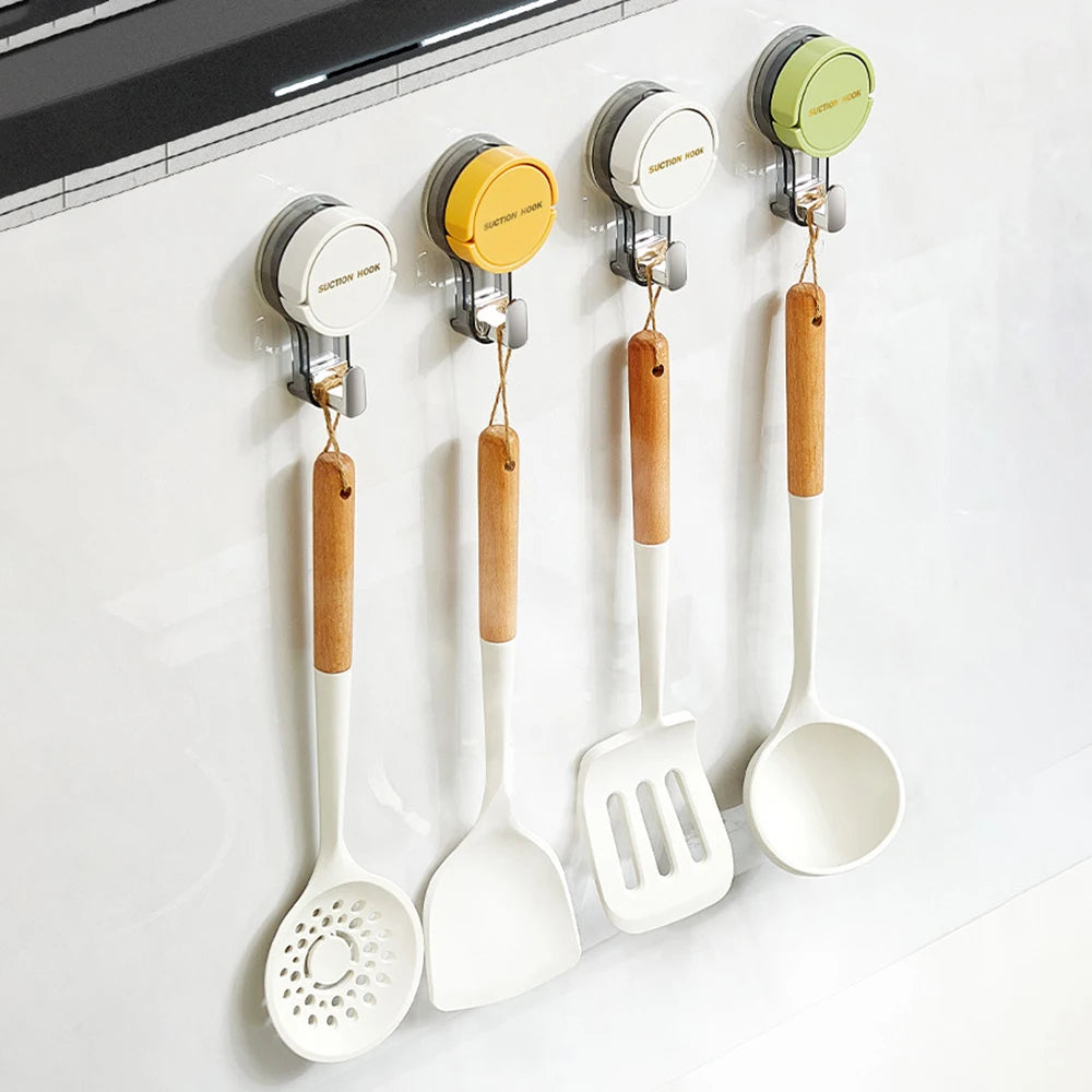 Creative suction cup hook, no punching, bathroom door, no trace, vacuum adhesive hook, kitchen storage rack Peaceful Pleasures Health and Wellness