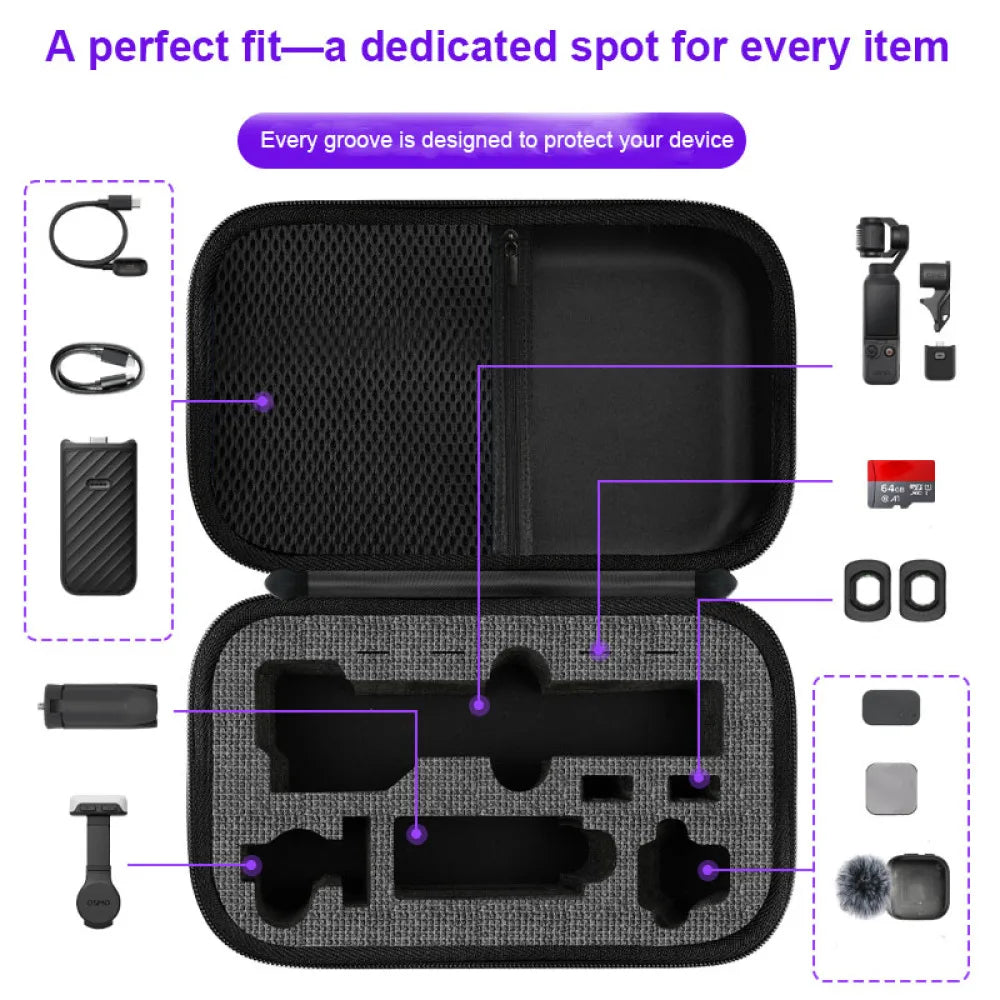 Triple-Layer Armor And High-Density Cushioning For DJI Pocket 4 Carrying Case Protective Shell Waterproof And Shockproof Peaceful Pleasures Health and Wellness