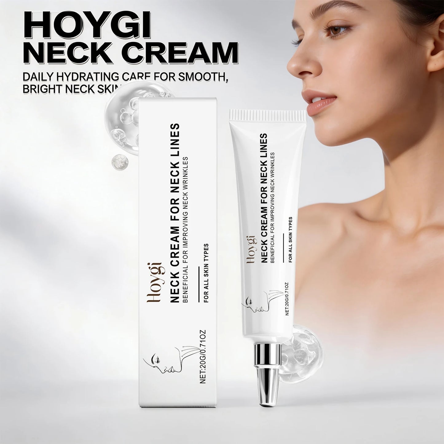 Neck Cream for Neck Lines Firming Lifting Improve Double Chin Restore Skin Youthful Lightening Smoothing Moisturizer Neck Cream Peaceful Pleasures Health and Wellness