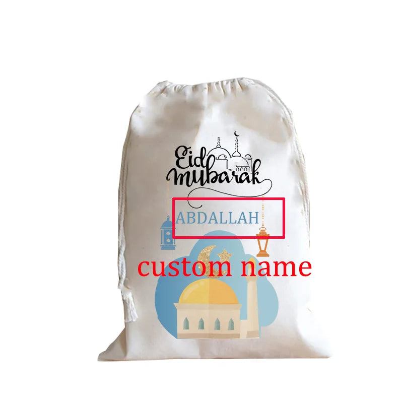 Personalised Ramadan Eid Gift Sack | Moon Mosque Muslim Bag