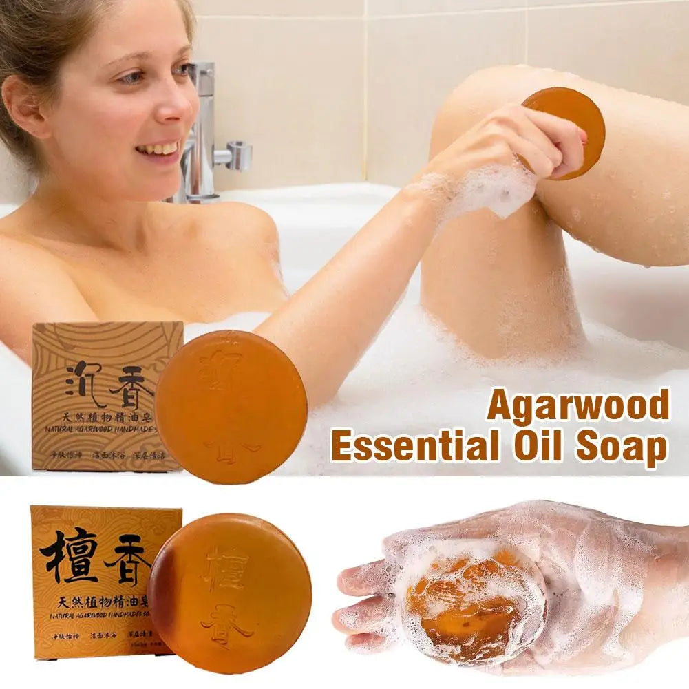 Agarwood & Sandalwood Essential Oil Soap – 100g Bar Peaceful Pleasures Health and Wellness