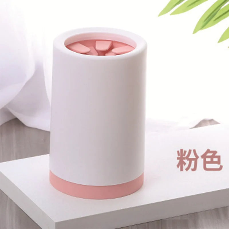 1Pcs Manual Quick Cleaning Dog Paw Cleaner Soft Silicone Pet Foot Washer Cup For Cat Dog Peaceful Pleasures Health and Wellness PinkL(L)