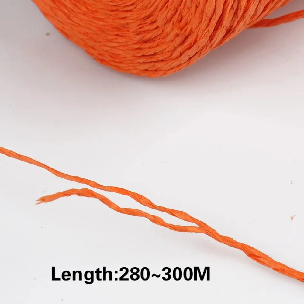 Raffia Straw Yarn 280–300m | DIY Crochet Knitting Thread
