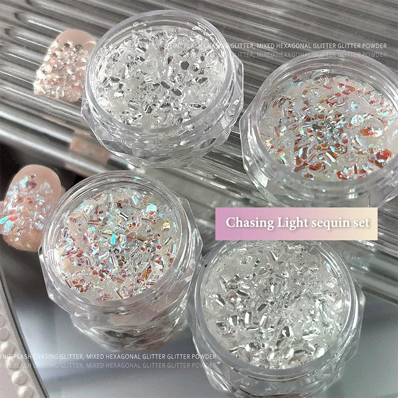 1 Box Mini Sparkling Nail Glitter Sparkling Nail Decoration Nail Salon Design Accessories DIY Nail Art Design Peaceful Pleasures Health and Wellness