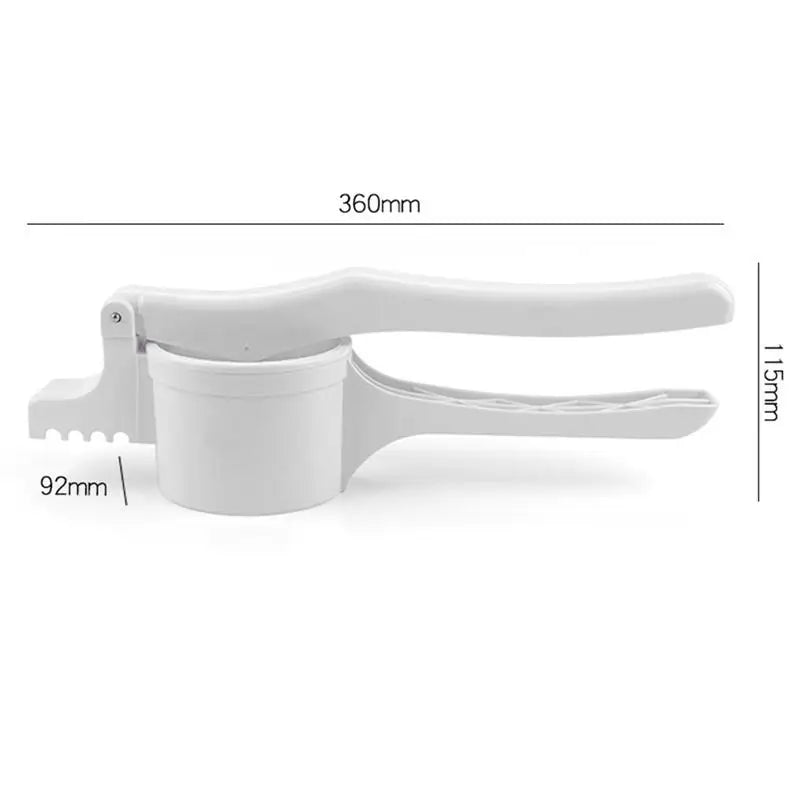 White Potato Ricer Stainless Steel Puree Fruit Vegetable Press Maker Manual Food Ricer Fruit Masher for Kitchen DC05 Peaceful Pleasures Health and Wellness