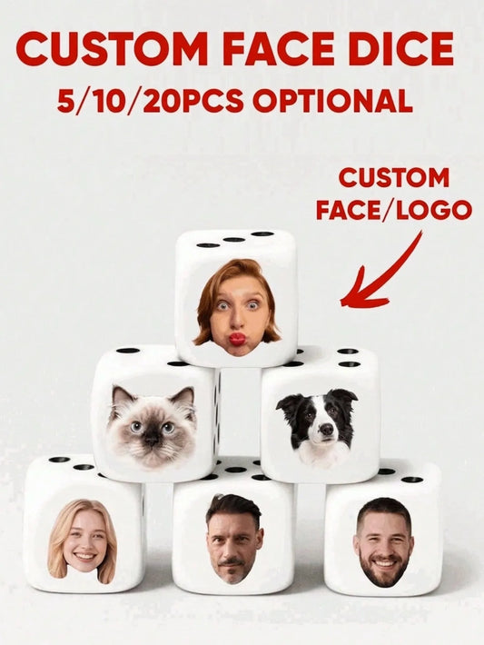 Custom Face Dice Personalized Face Dice Funny Game Dice Party Gift Wedding Favor Couple Family Friends Peaceful Pleasures Health and Wellness