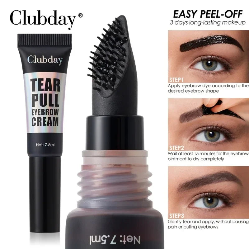 Peel-Off Eyebrow Tint Gel | Waterproof Long-Lasting Brow Dye