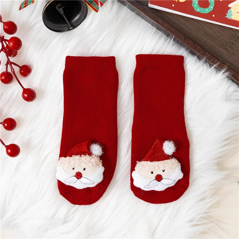 Christmas Baby Socks | Thick Cotton Anti-Slip Toddler Socks