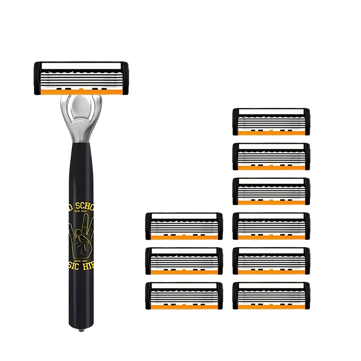 6-Layer Stainless Steel Manual Razor | Reusable Wet Shaver