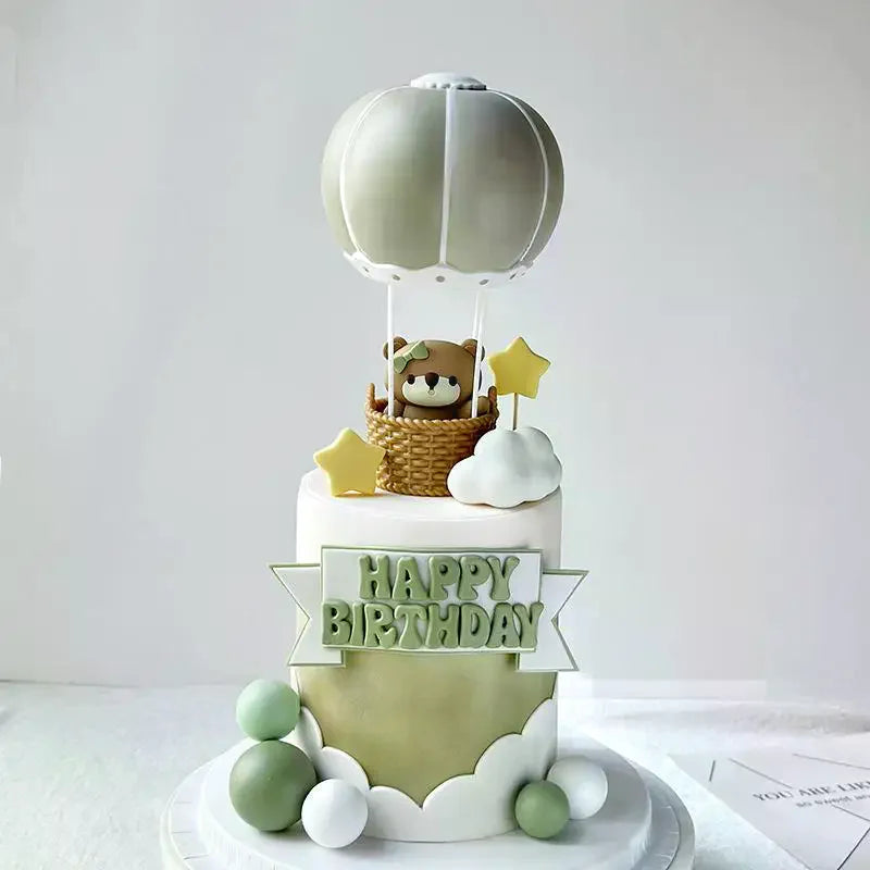Hot Air Balloon Cake Topper – Gender Reveal & Baby Shower