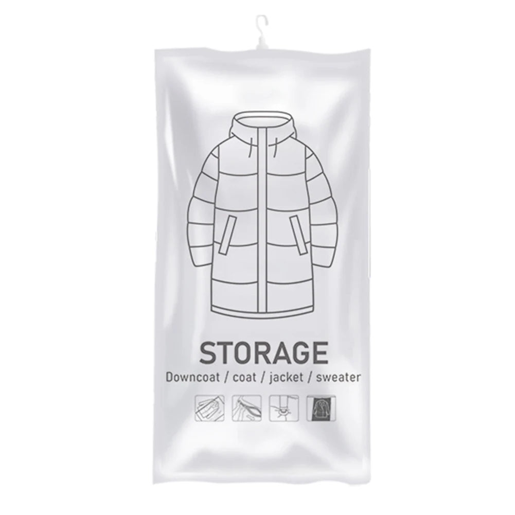 Hanging Vacuum Storage Bags – Space Saving (S/M/L) Peaceful Pleasures Health and Wellness M United States