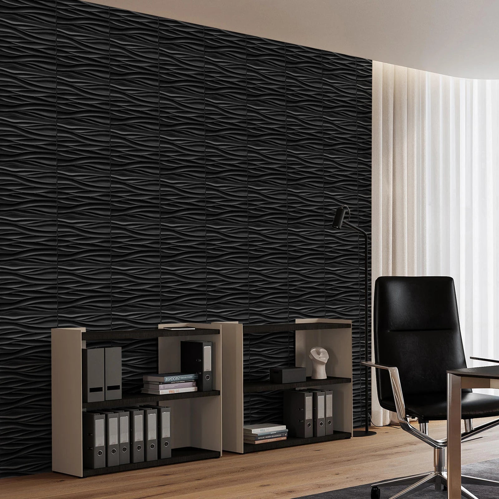 20/30pcs 3D pvc wall panels for indoor wall decoration, for living room hall bedroom hotel office,including tape Peaceful Pleasures Health and Wellness
