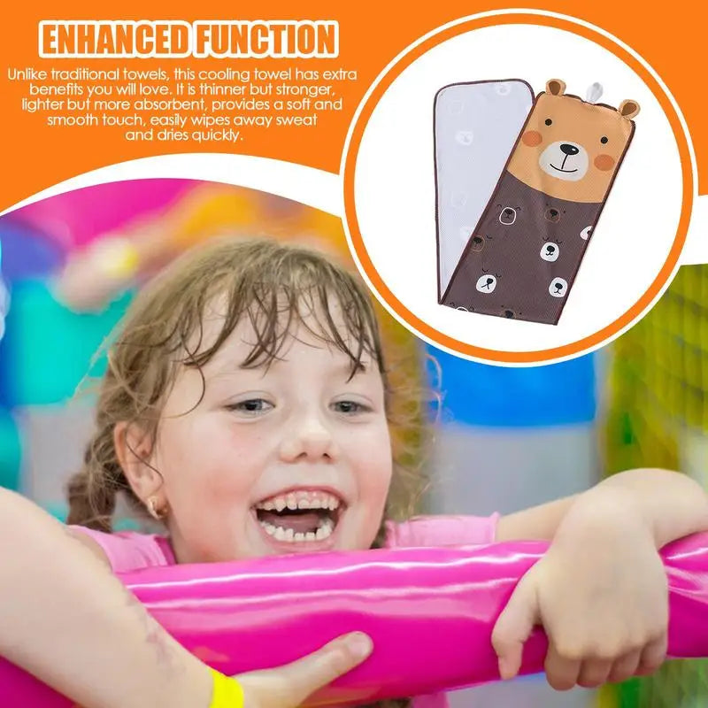 Kids Cartoon Cooling Towel | Boys & Girls Sports Towel