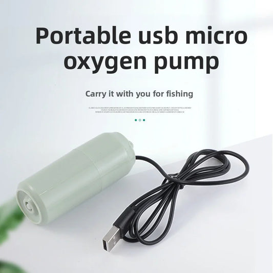 Portable USB Aquarium Air Pump with Air Stone | Fish Tank Aerator Aquarium Air Pump Peaceful Pleasures Health and Wellness