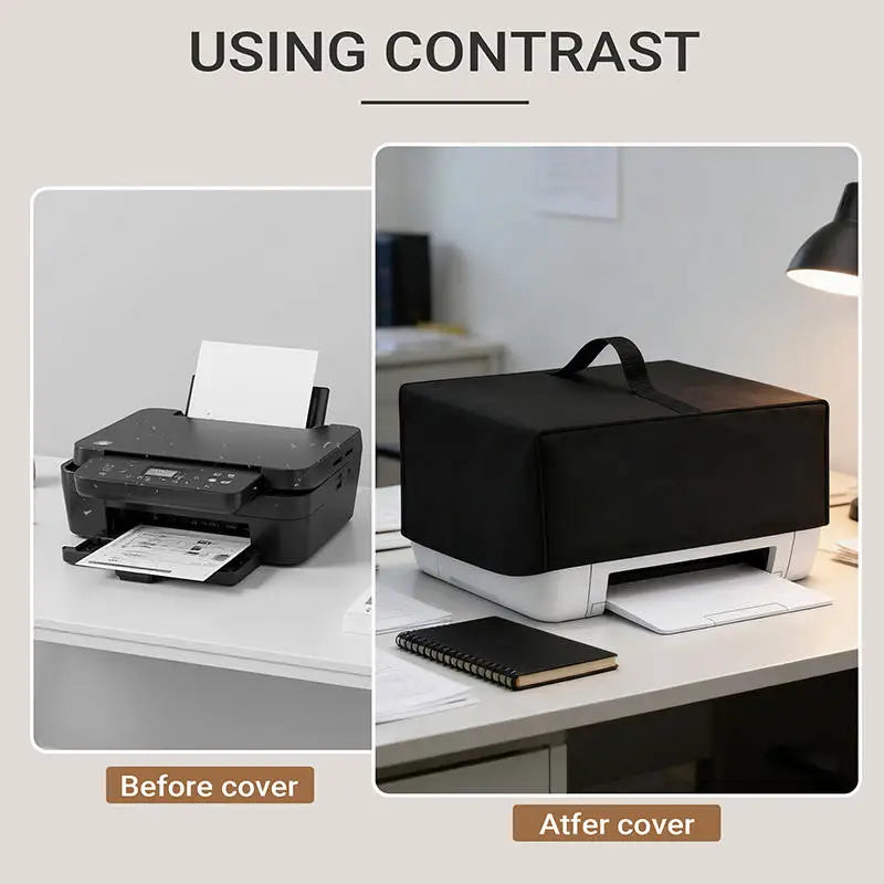 Waterproof Printer Dust Cover with Handle & Drawstring Protective Case for Office Printer & Engraving Machine Dustproof Covers Peaceful Pleasures Health and Wellness