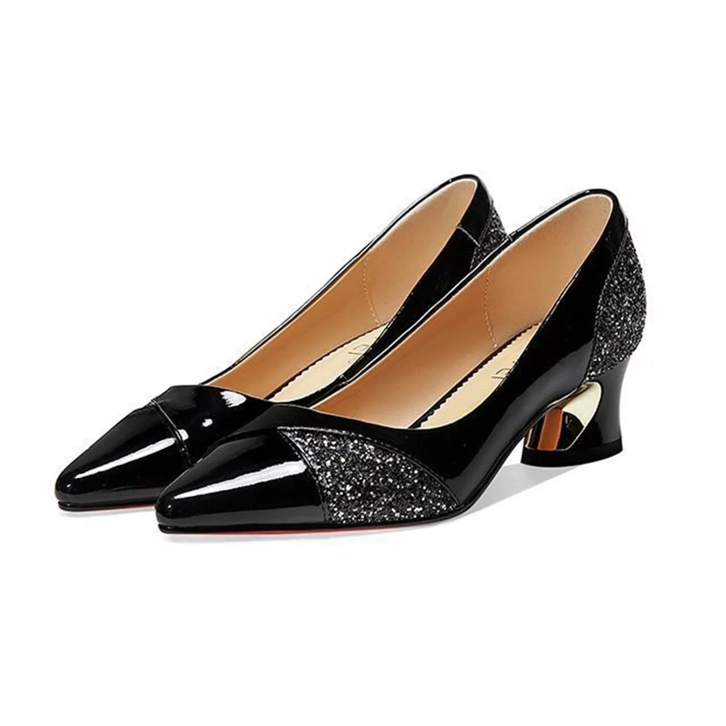 Women's Pointed Toe Pumps 4CM Heel – Elegant Slip-On Shoes