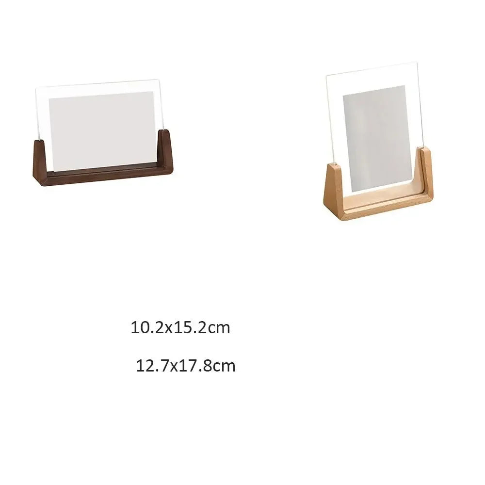 Acrylic & Wood Desktop Photo Frame | Walnut Beech U-Shape