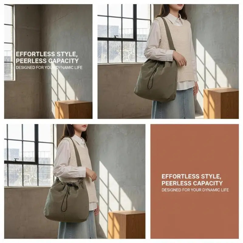 Large Capacity Women's Shoulder Bag – Lightweight Minimalist Tote
