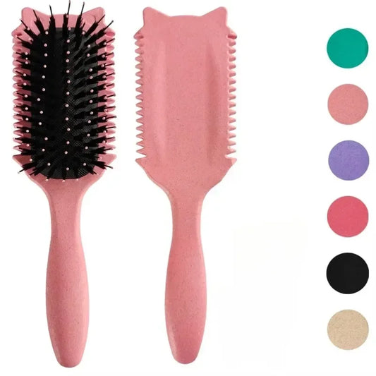 Boar Bristle Curl Defining Brush – Detangling Styling Comb Curl Defining Brush Peaceful Pleasures Health and Wellness