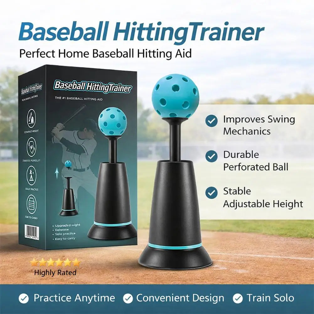 Baseball Tee Batting Trainer Set with 3 Practice Balls