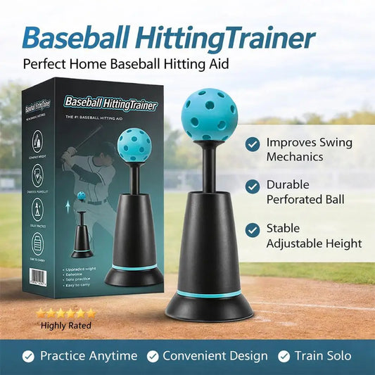Baseball Tee Batting Trainer Set with 3 Practice Balls Baseball Batting Trainer Peaceful Pleasures Health and Wellness