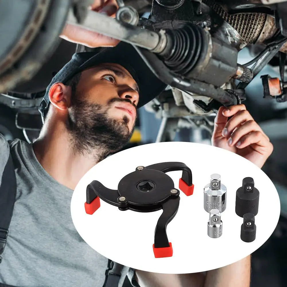 Universal 3 Jaw Oil Filter Remover Tool Car Oil Filter Tools Wrench Filter Tool Adjustable Interface Oil Demolisher Special A3D9 Peaceful Pleasures Health and Wellness