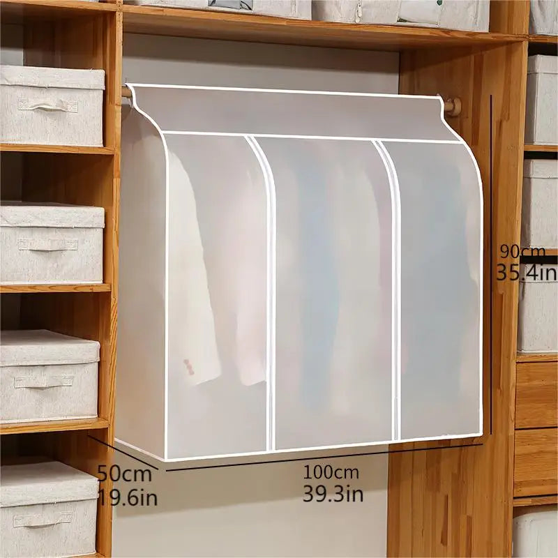 1pc Clothes Dust Cover Wardrobe Hanging Window Dust Cover Clothing Cover Cloth Household Clothing Cover Hanging Clothes Bag Peaceful Pleasures Health and Wellness 50X100X90CM