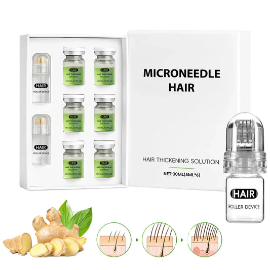 Hair Growth Serum Microneedle Roller Set – Scalp & Follicle Care