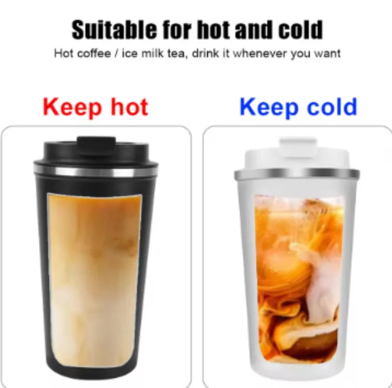 Coffee cup with temperature display, car insulation cup, 510ML travel insulation cup, suitable for hot beverages, tea, coffee, m Peaceful Pleasures Health and Wellness
