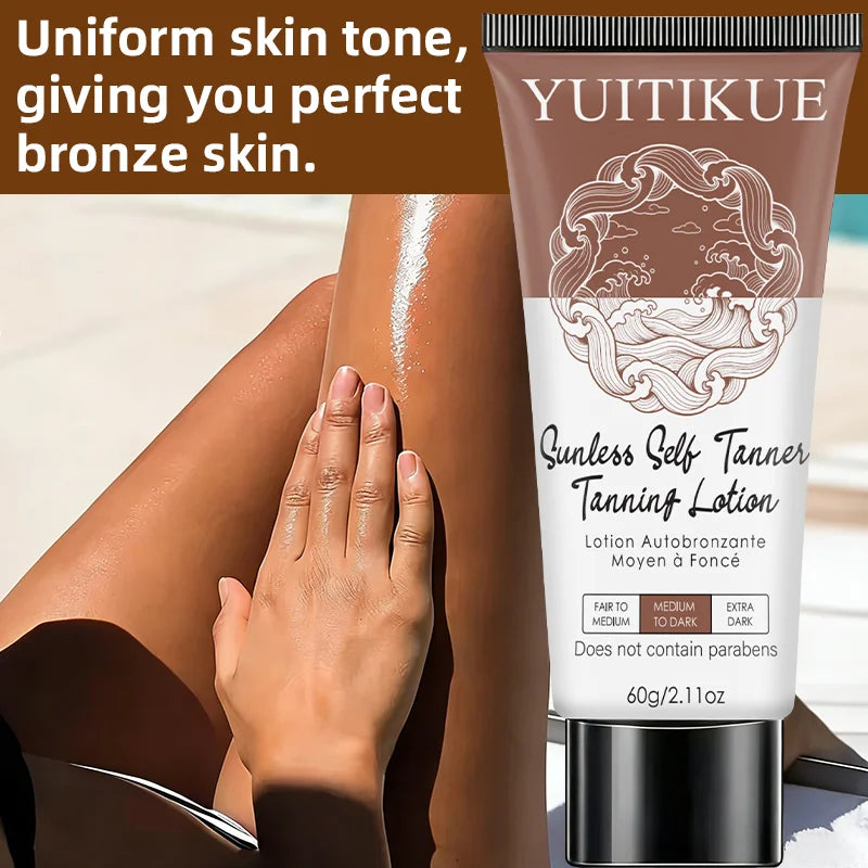 YUITIKUE Sunless Self Tanner Lotion – Bronze Glow 60g