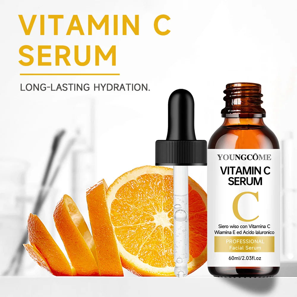 Vitamin C Facial Essence with Hyaluronic Acid - Brightening Moisturizing Repair Serum for Face Care Peaceful Pleasures Health and Wellness